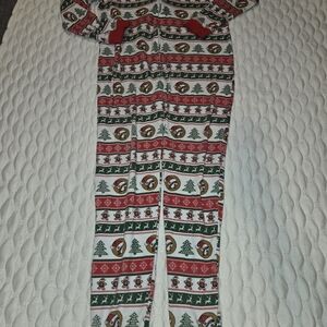 Buc-ees Holiday Christmas One Piece Pajama Romper Beaver Mens Size Medium